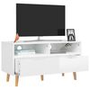 vidaXL Meuble TV blanc brillant 90x40x48,5 cm bois d'ingénierie