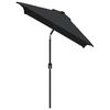 vidaXL Parasol d'extérieur avec mât en métal 300x200 cm Noir