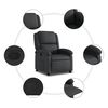 vidaXL Fauteuil inclinable en cuir véritable noir