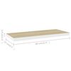 vidaXL &Eacute;tag&egrave;res flottantes 4 pcs ch&ecirc;ne et blanc 80x23,5x3,8 cm MDF