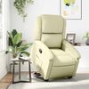 vidaXL Fauteuil inclinable crème cuir véritable