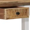 vidaXL Table console Blanc et marron 110x35x75 cm Bois manguier massif