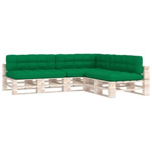 vidaXL Coussins de canap&eacute; palette lot de 7 Vert