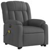 vidaXL Fauteuil inclinable de massage électrique gris foncé tissu