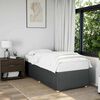 vidaXL Cadre de lit sans matelas gris foncé double tissu