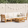 vidaXL Salon de jardin 4 pcs avec coussins Bois d'acacia solide