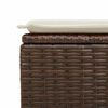 vidaXL Salon de jardin avec coussins 2pcs marron résine tressée acacia