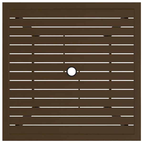 vidaXL Table de jardin Marron 81,5x81,5x72 cm Acier