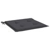 vidaXL Coussins de chaise de jardin lot de 4 anthracite 40x40x4 cm