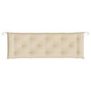 vidaXL Coussin de banc de jardin beige 150x50x7 cm tissu oxford