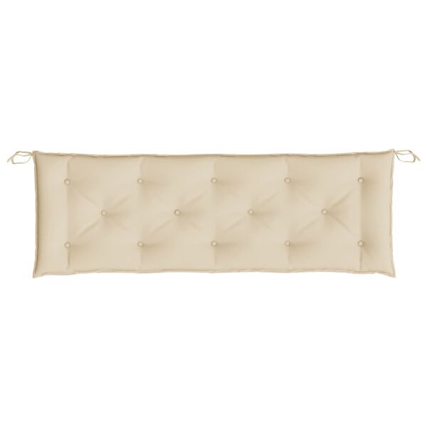 vidaXL Coussin de banc de jardin beige 150x50x7 cm tissu oxford