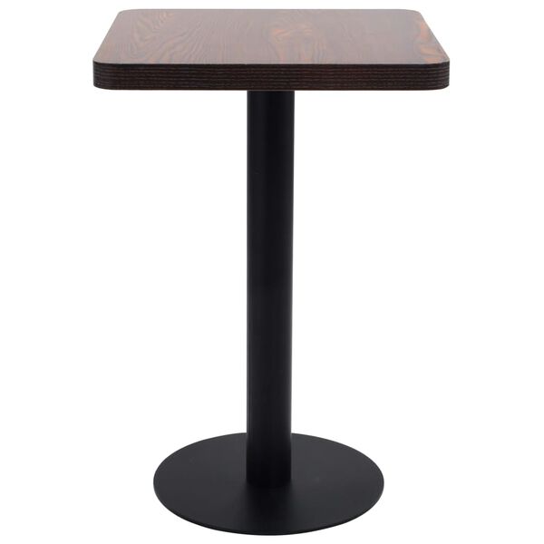 vidaXL Table de bistro Marron foncé 50x50 cm MDF