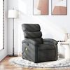 vidaXL Fauteuil inclinable de massage gris fonc&eacute; tissu