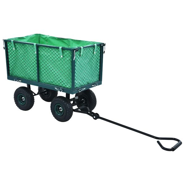 vidaXL Chariot &agrave; main de jardin Vert 350 kg