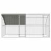 vidaXL Cage &agrave; poules 2 pcs Argent&eacute; 400 x 200 x 200 cm Acier et PE