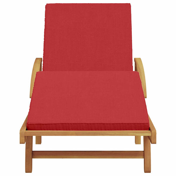 vidaXL Transat avec coussin Rouge 200 x 67 x 84cm Bois d'acacia massif