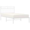 vidaXL Cadre de lit métal sans matelas et tête de lit blanc 100x190 cm