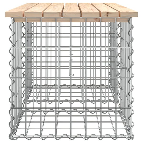 vidaXL Banc de jardin design de gabion 103x44x42 cm bois massif de pin