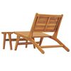 vidaXL Chaise de jardin avec repose-pied Bois de teck solide
