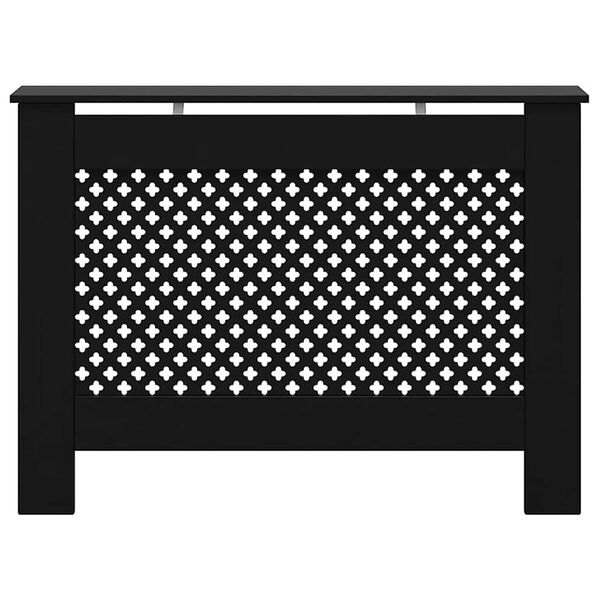 vidaXL Cache-radiateur noir 112x19x81,5 cm MDF