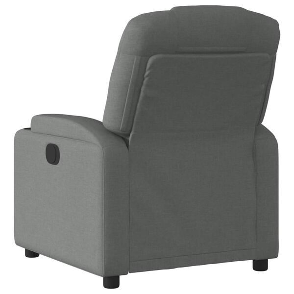vidaXL Fauteuil inclinable en tissu gris fonc&eacute;