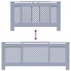 vidaXL Cache-radiateur MDF Gris 205 cm