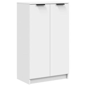 vidaXL Armoire &agrave; chaussures Blanc 59x35x100,5 cm Bois d'ing&eacute;nierie