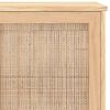 vidaXL Buffet Marron 105x30x60 cm Bois de pin massif et rotin naturel
