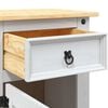 vidaXL Table de chevet Gamme Corona pin mexicain Blanc 53x39x67 cm