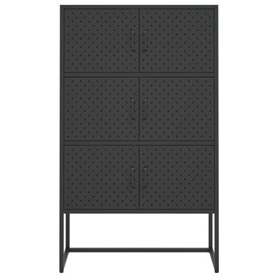 vidaXL Buffet haut Noir 80x35x135 cm Acier