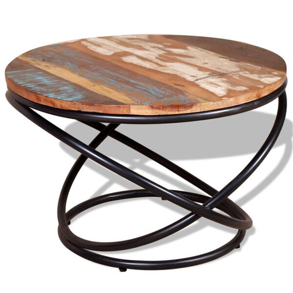 vidaXL Table basse Bois de r&eacute;cup&eacute;ration massif 60x60x40 cm