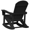 vidaXL Chaise Adirondack &agrave; bascule Noir 92 x 73,5 x 92 cm HDPE