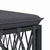 vidaXL Canap&eacute; d'angle de jardin avec coussins anthracite tissu tiss&eacute;