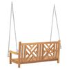 vidaXL Banc Balançoire Marron 114 x 60 x 64 cm Bois de teck solide