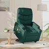 vidaXL Fauteuil inclinable de massage vert fonc&eacute; tissu