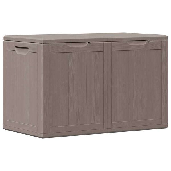 vidaXL Boîte de rangement de jardin 180 L Marron PP aspect bois
