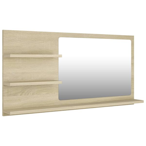 vidaXL Miroir de salle de bain ch&ecirc;ne sonoma bois d&rsquo;ing&eacute;nierie