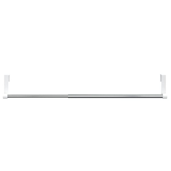 vidaXL Tringles à rideau 2 pcs blanc et argenté 40-60 cm aluminium