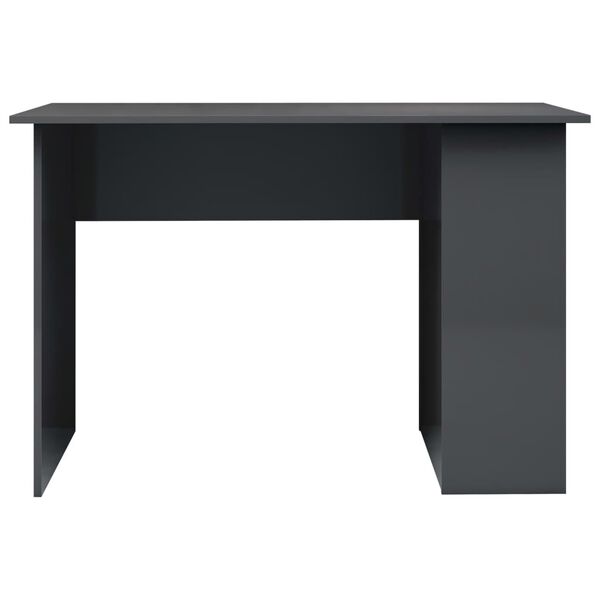 vidaXL Bureau Gris brillant 110x60x73 cm Aggloméré