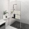 vidaXL Paroi de douche et &eacute;tag&egrave;re Chrome 80x195 cm Verre ESG&Aluminium