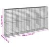 vidaXL Panier gabion avec couvercle 400x50x200 cm fer galvanis&eacute;