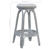 vidaXL Tabourets de bar lot de 2 gris Rotin
