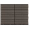 vidaXL Carreaux de terrasse 6 pcs WPC 60x30 cm 1,08 m² Marron foncé