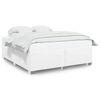 vidaXL Cadre de lit sans matelas blanc king similicuir