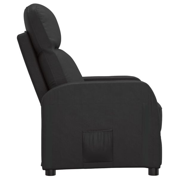 vidaXL Fauteuil inclinable Noir Similicuir