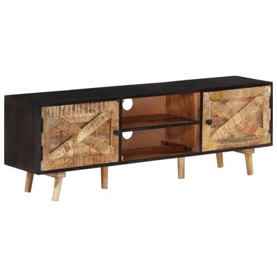 vidaXL Meuble TV 140x30x46 cm Bois de manguier brut et d'acacia massif