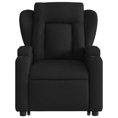 vidaXL Fauteuil inclinable de massage noir tissu