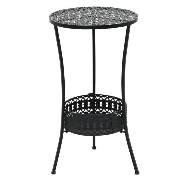 vidaXL Table de bistro Noir 40x70 cm M&eacute;tal