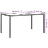 vidaXL Table de jardin pour repas Gris 150 x 90 x 75 cm polyrotin