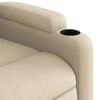 vidaXL Fauteuil inclinable de massage crème tissu